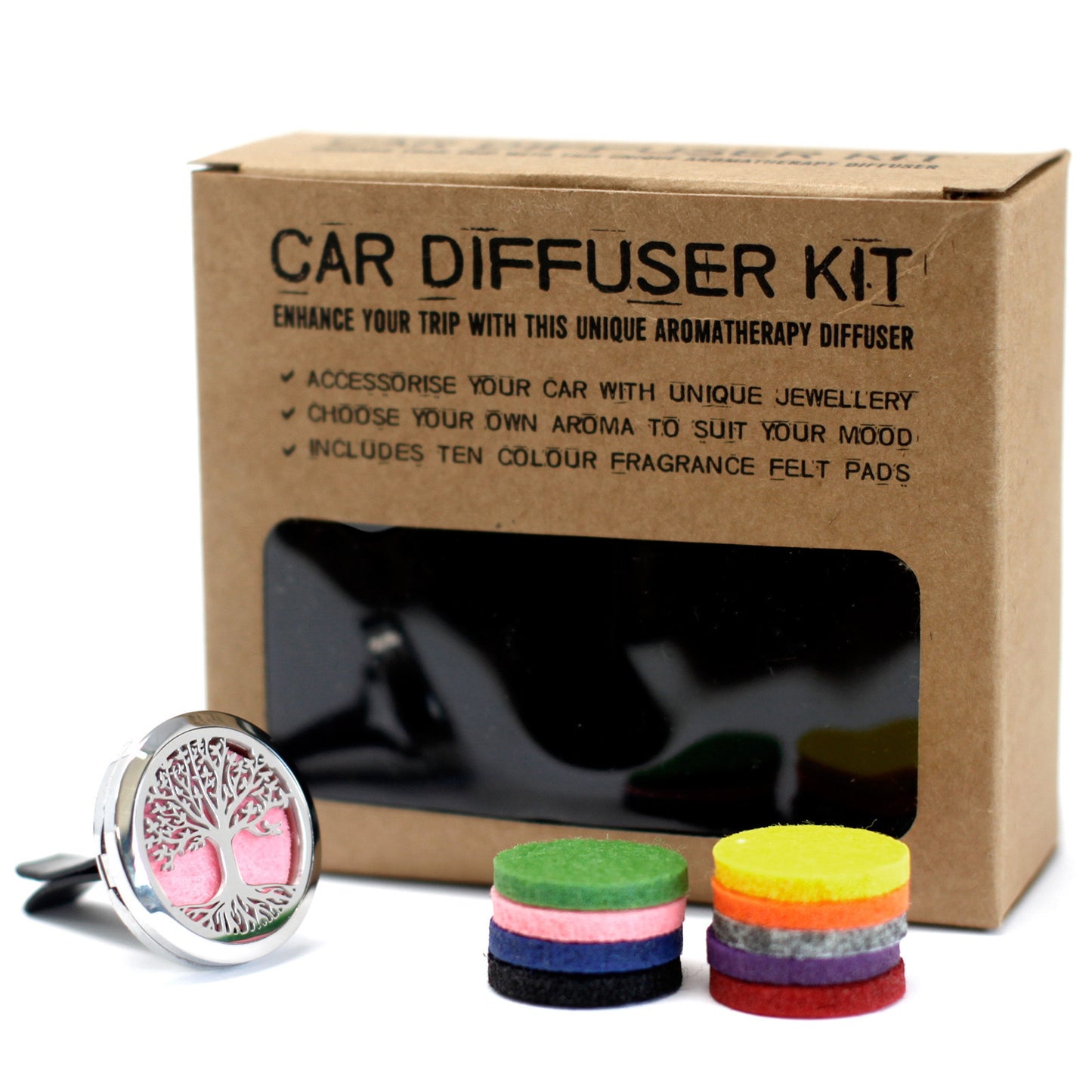 Aromas en ruta - KIT DIFUSOR COCHE ÁRBOL DE LA VIDA